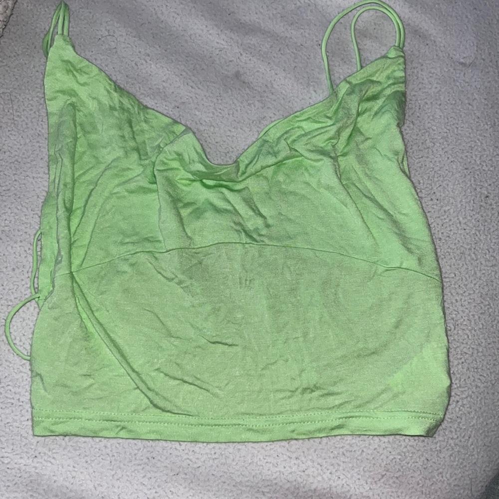 A cute green crop top size medium